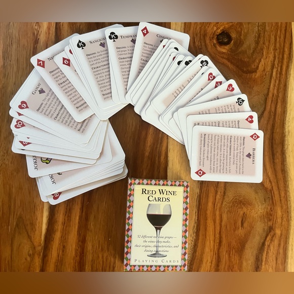 2 Decks of Playing Cards White Wine and Red Wine Varietal Information - Picture 4 of 7
